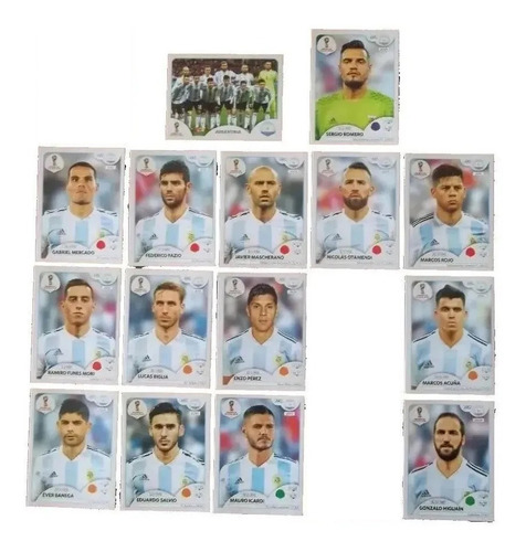 Lote Com 15 Figurinhas Da Argentina - Copa Do Mundo 2018